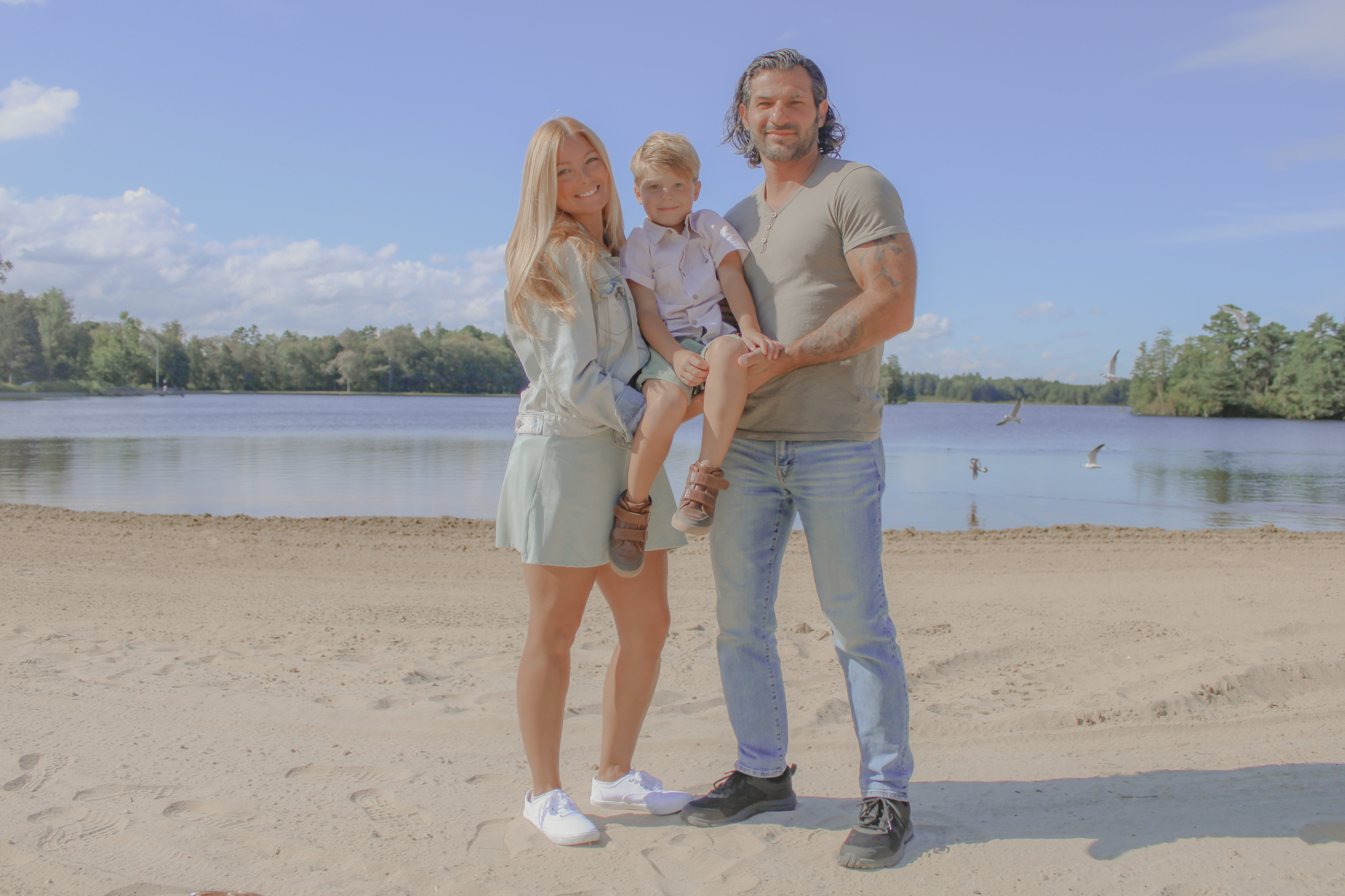 Chris Pollak with his family
