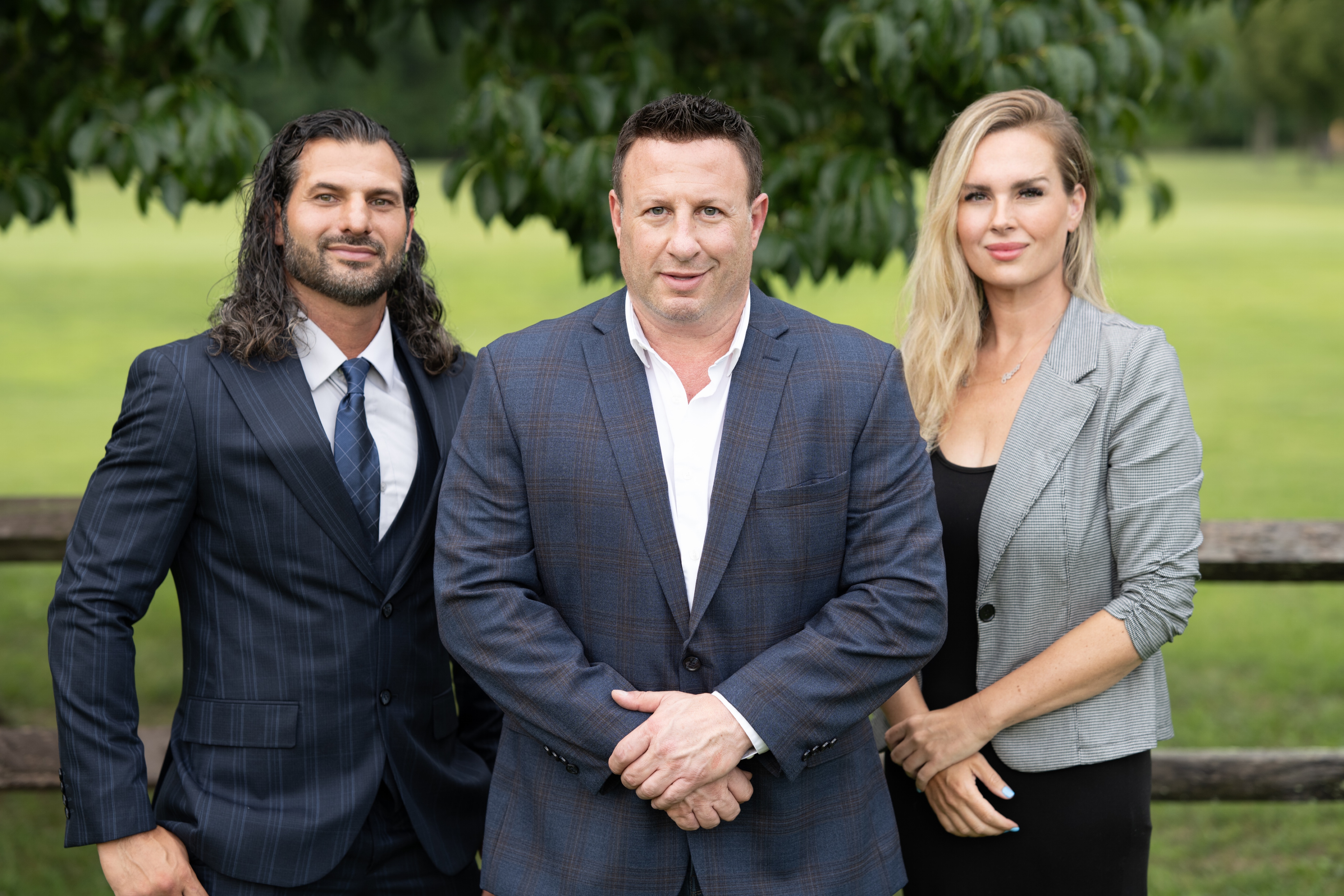 Elliott Shem-Tov, Amanda Trombetta, and Chris Pollak, candidates for Jackson Township